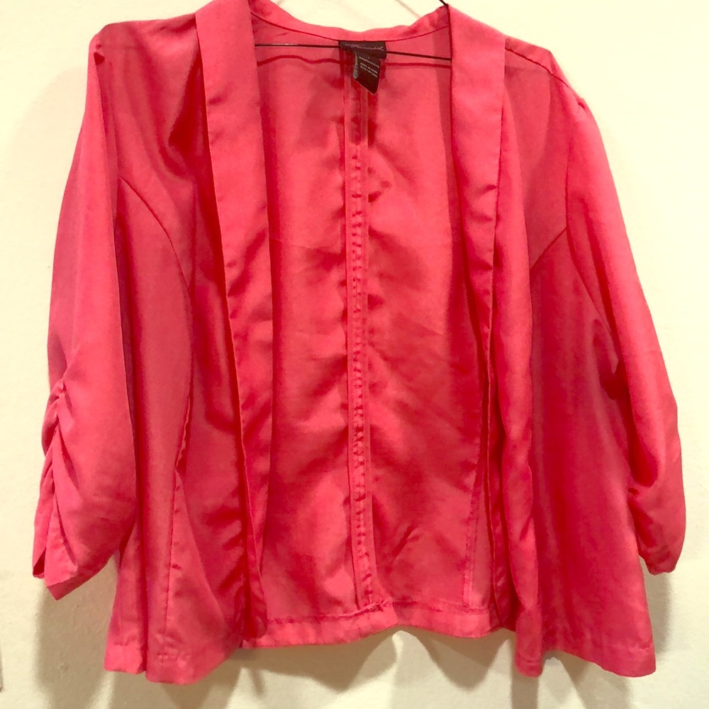 Bright Pink Plus Blazer
